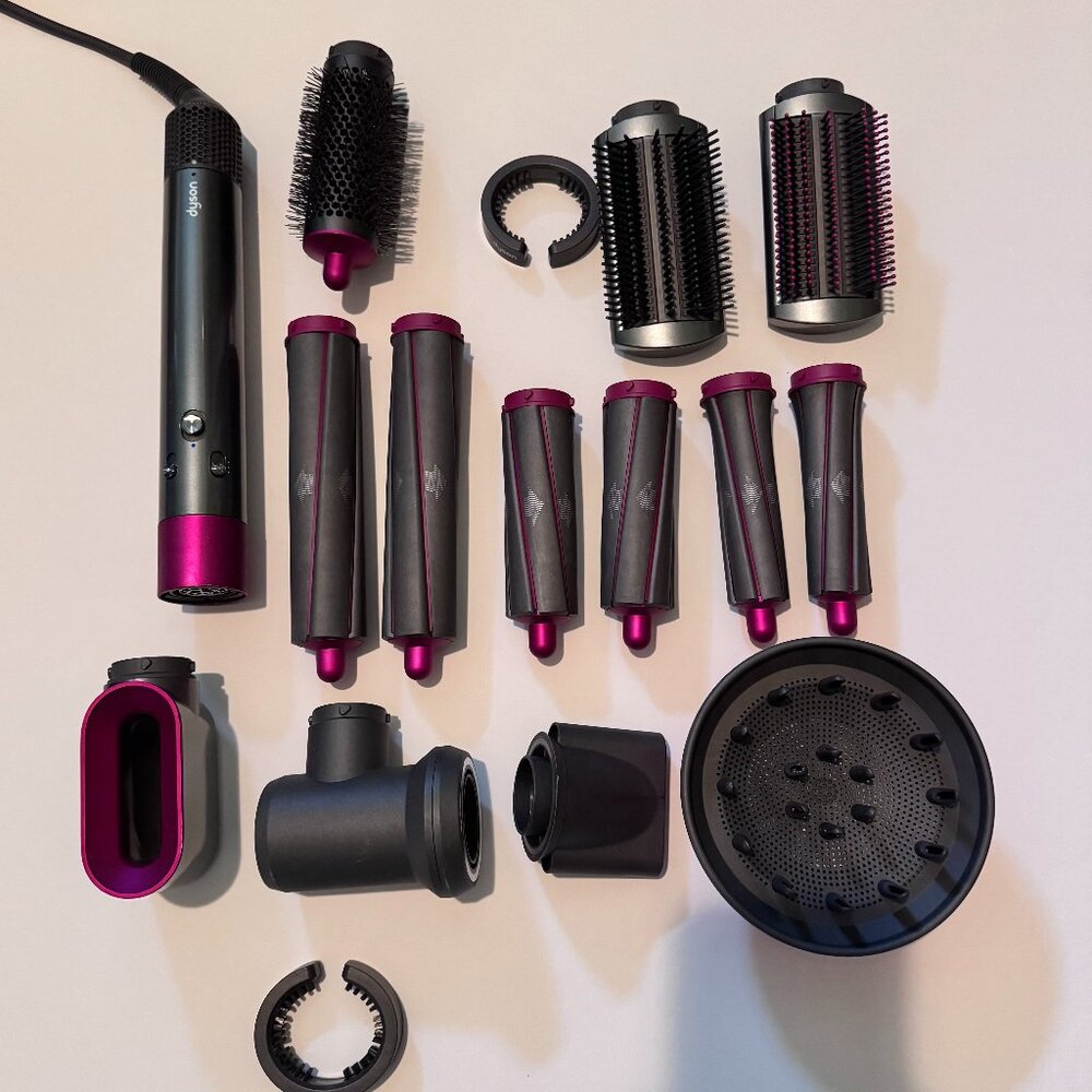 Dyson Air Wrap with additional accessories.